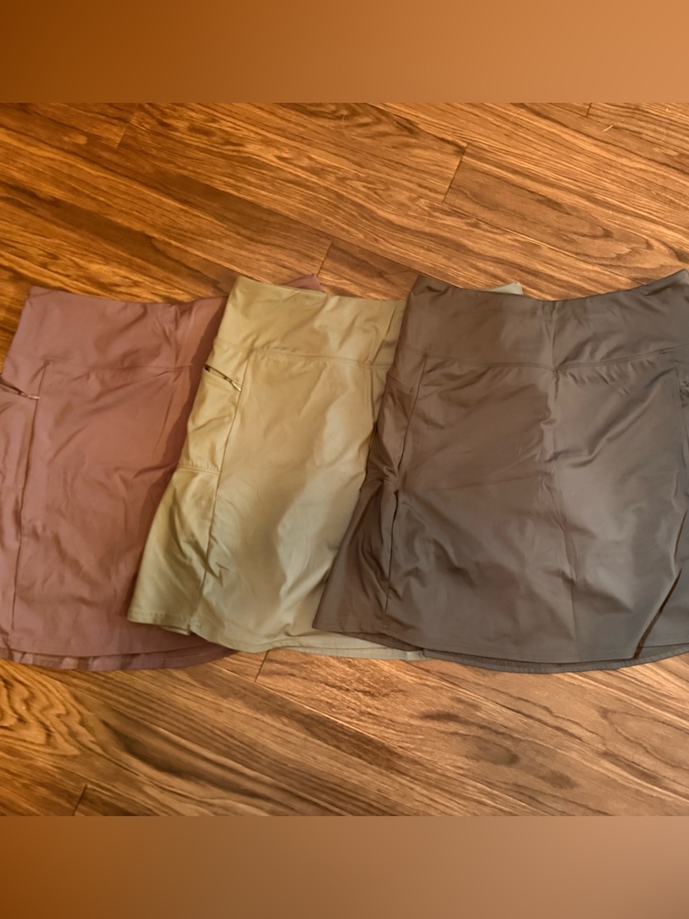 SANTINY Women’s Golf Tennis Skorts Size XL Lot of 3 Purple Green Gray